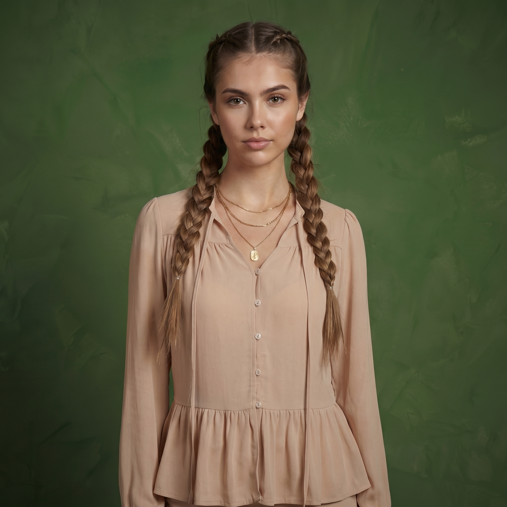 Anna-Kaci Women's Long Sleeve Button Front Peplum Blouse with V-Neckline and Gathered Waist Detail