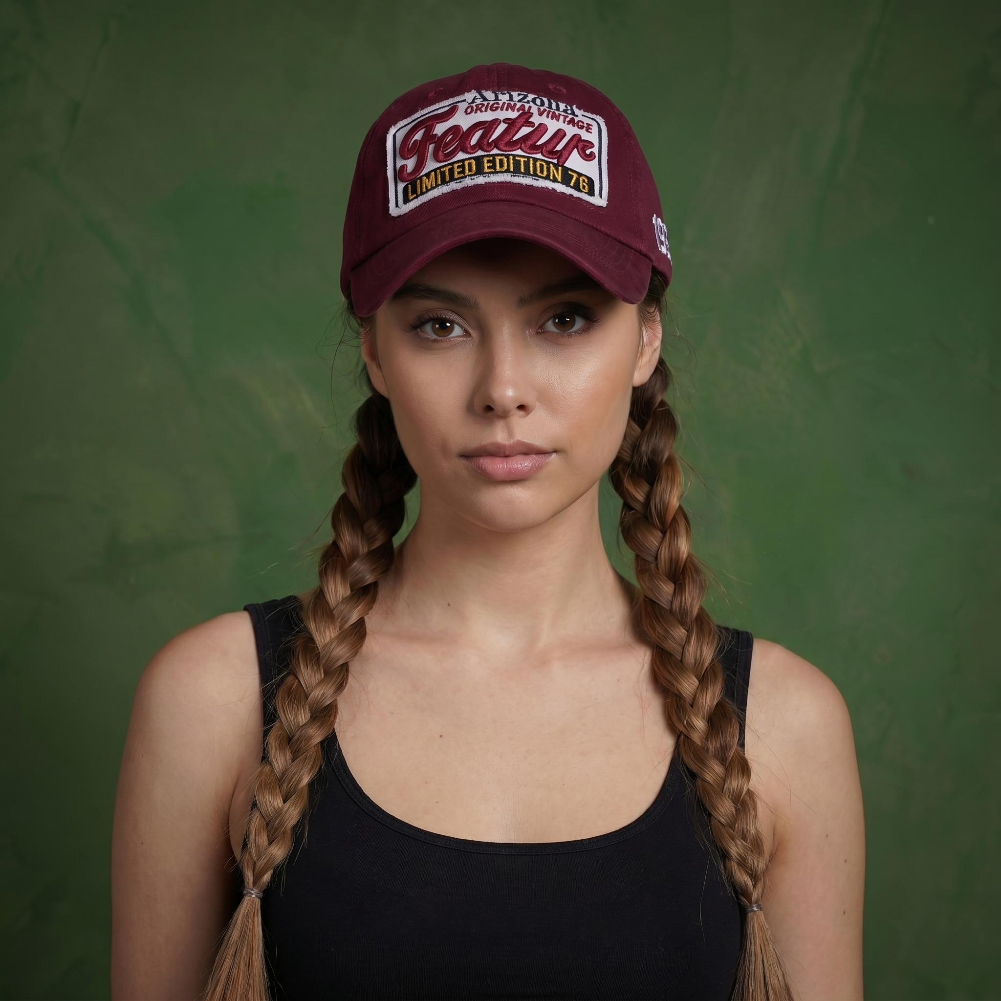 Anna-Kaci Unisex Vintage Paw Patch Embroidery Baseball Cap Distressed Summer Vented Sun Cap Hat
