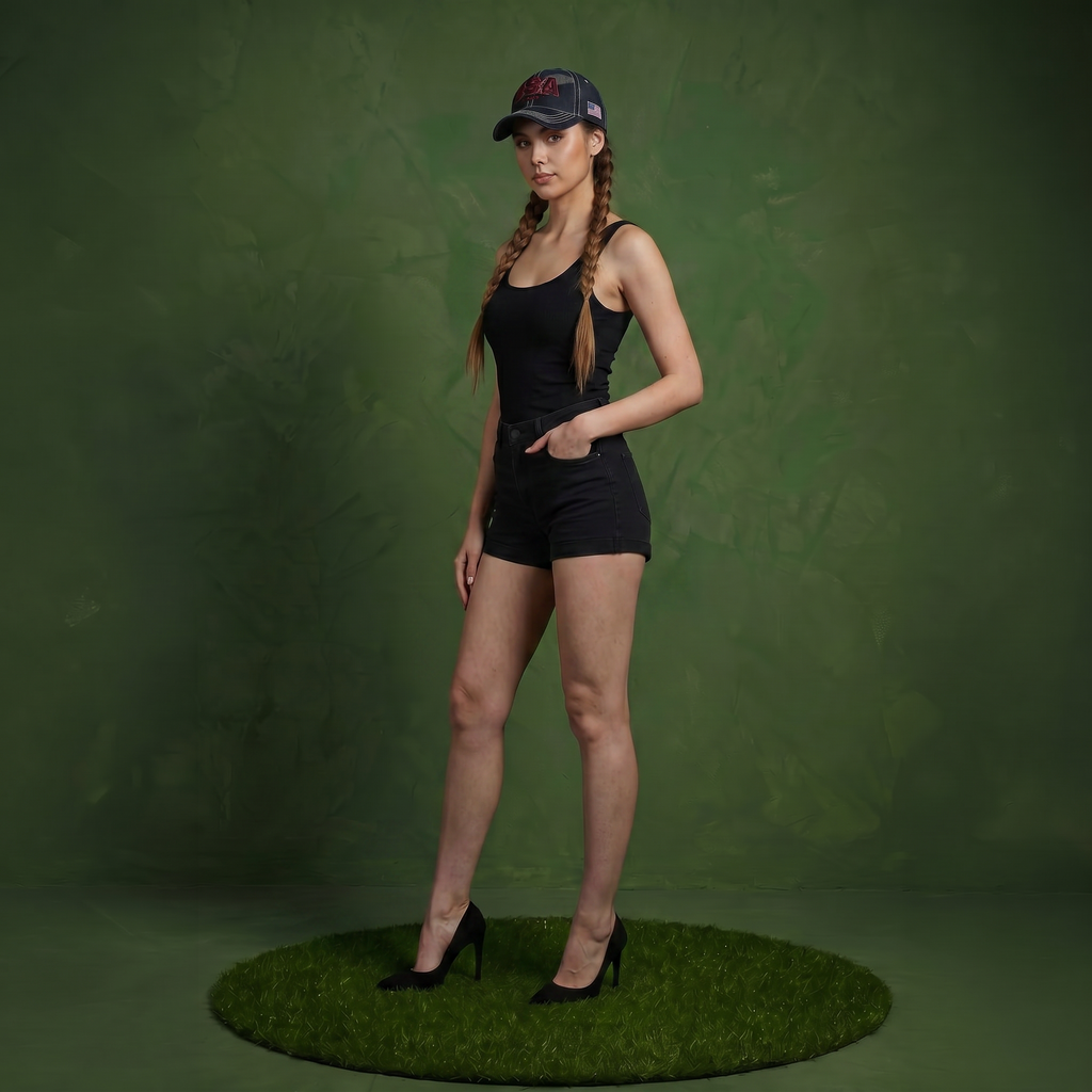 Anna-Kaci American USA Embroidered Washed Cotton Baseball Cap Polo Style