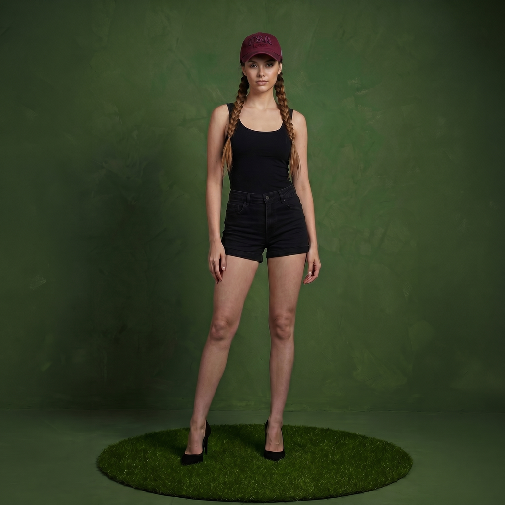 Anna-Kaci American USA Embroidered Washed Cotton Baseball Cap Polo Style