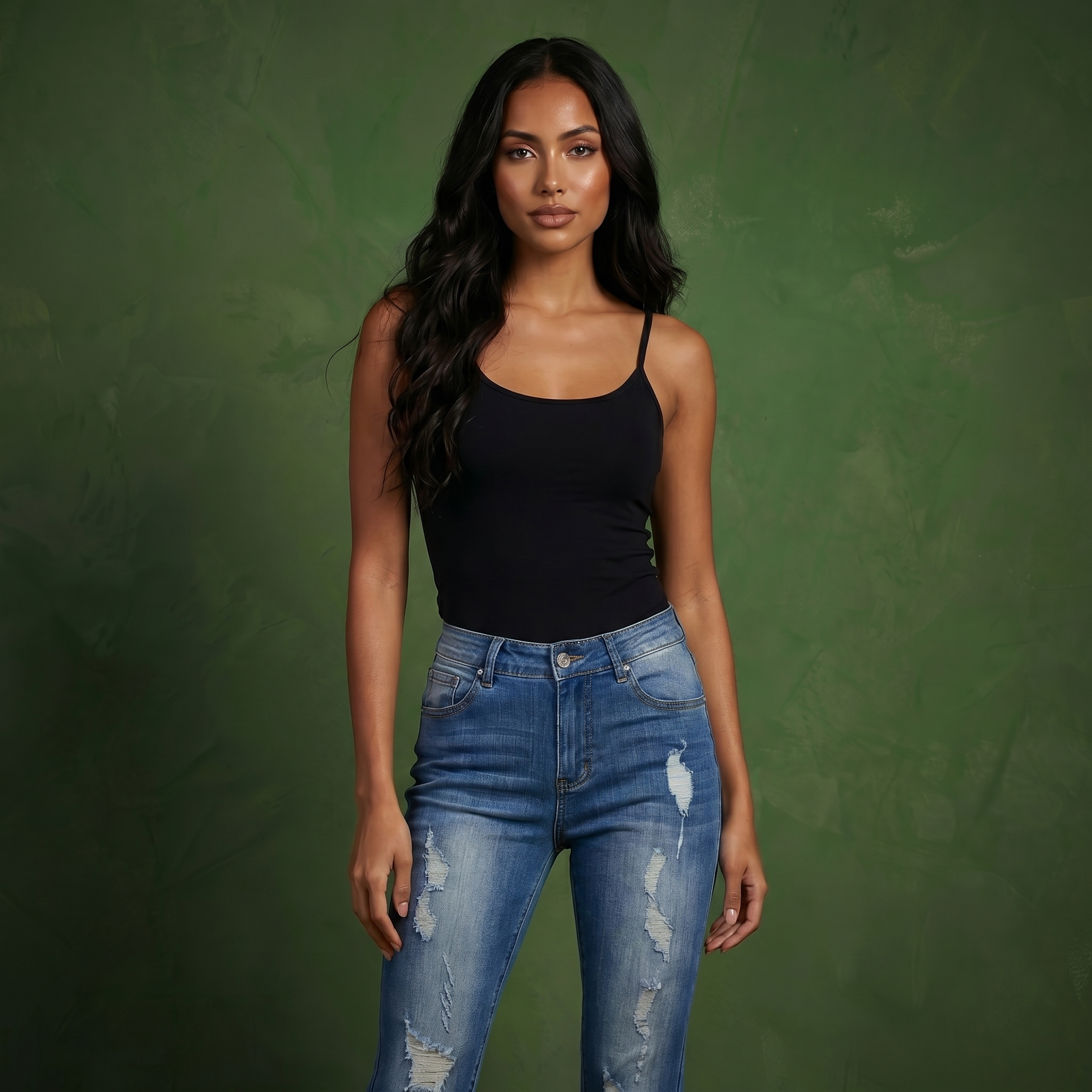 Floral Daisy Embroidered Mid Rise Bell Bottom Jeans