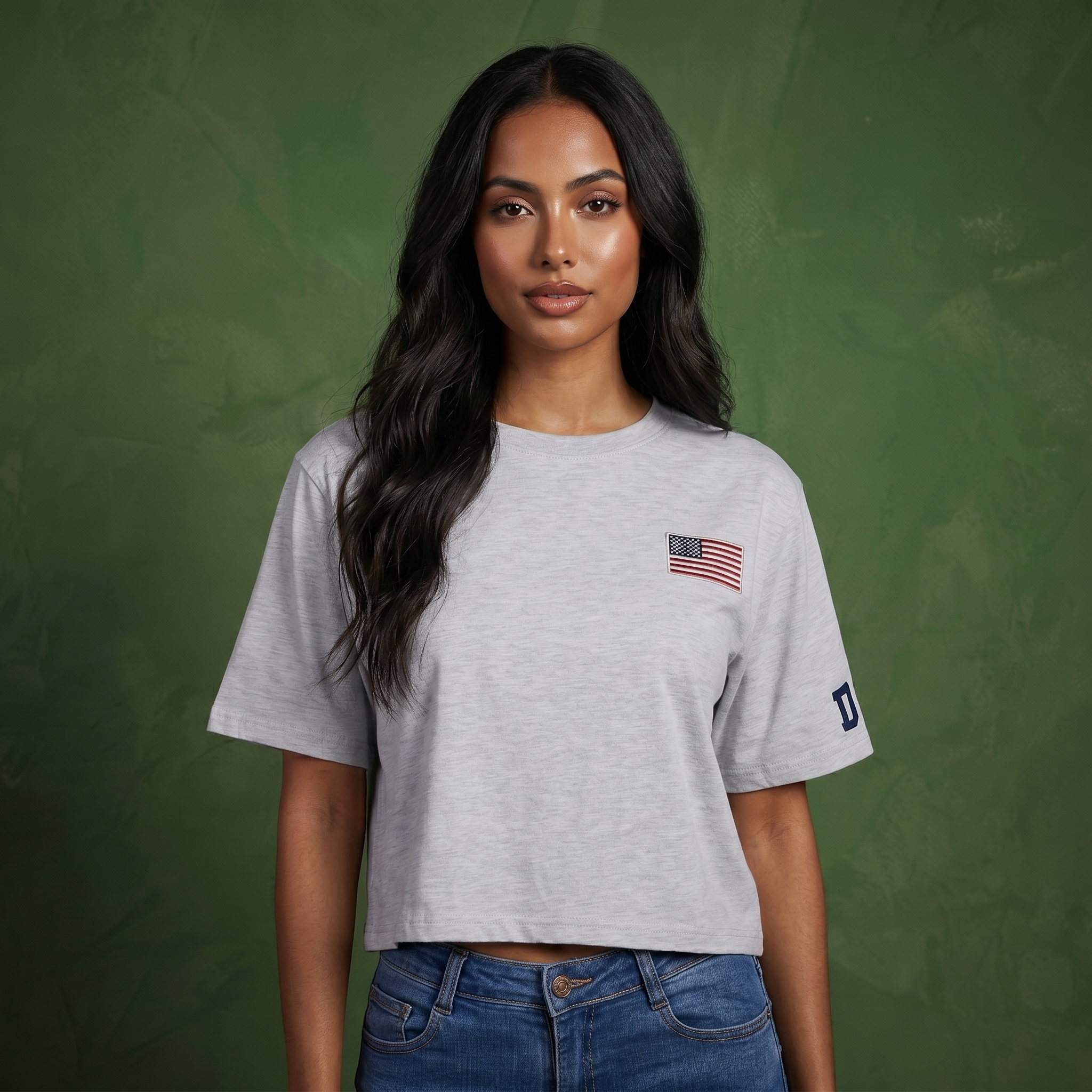 Anna-Kaci Women's American Flag Crop Top July 4th Summer USA Patriotic T-Shirt