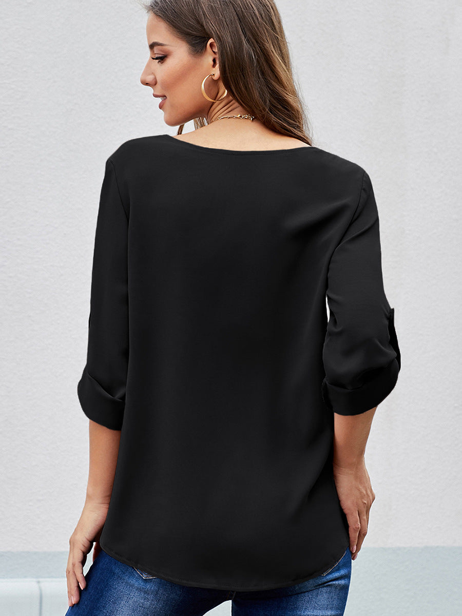 Zip Up Spring Blouse