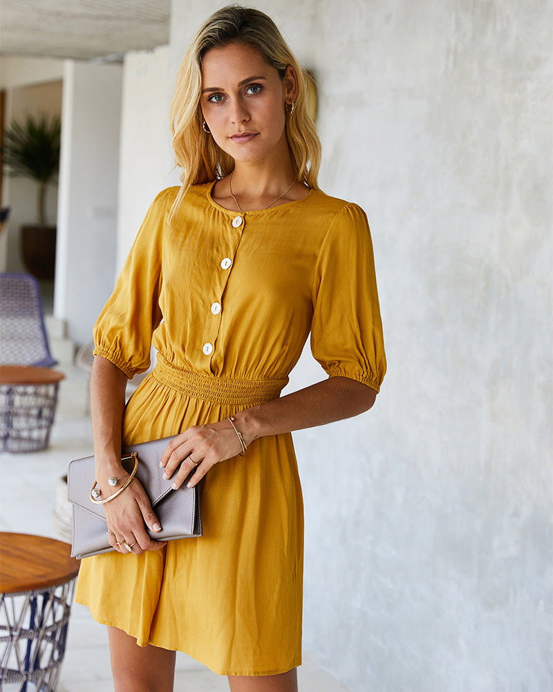 Button Down Spring Lounge Romper