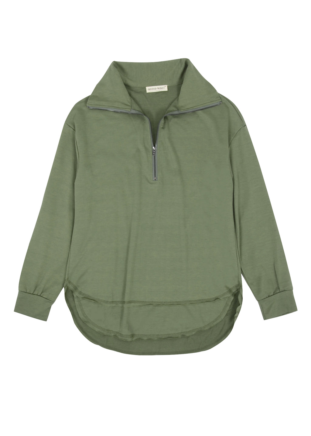 Suéter con cuello alto y cremallera