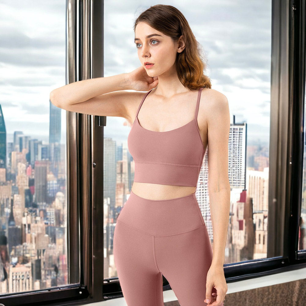 Solid Color Basic Activewear Set