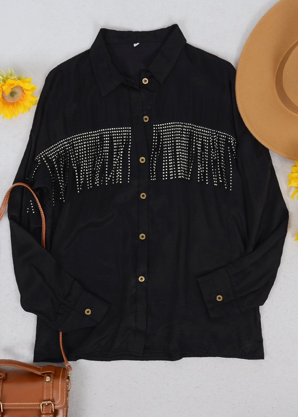 Dotted Fringe Detail Shirt