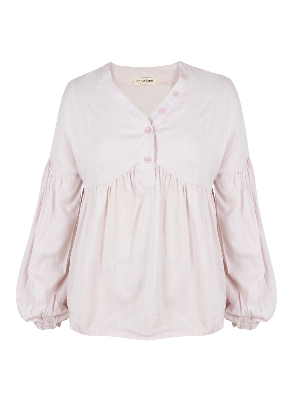 Blusa lisa con detalle de botones 