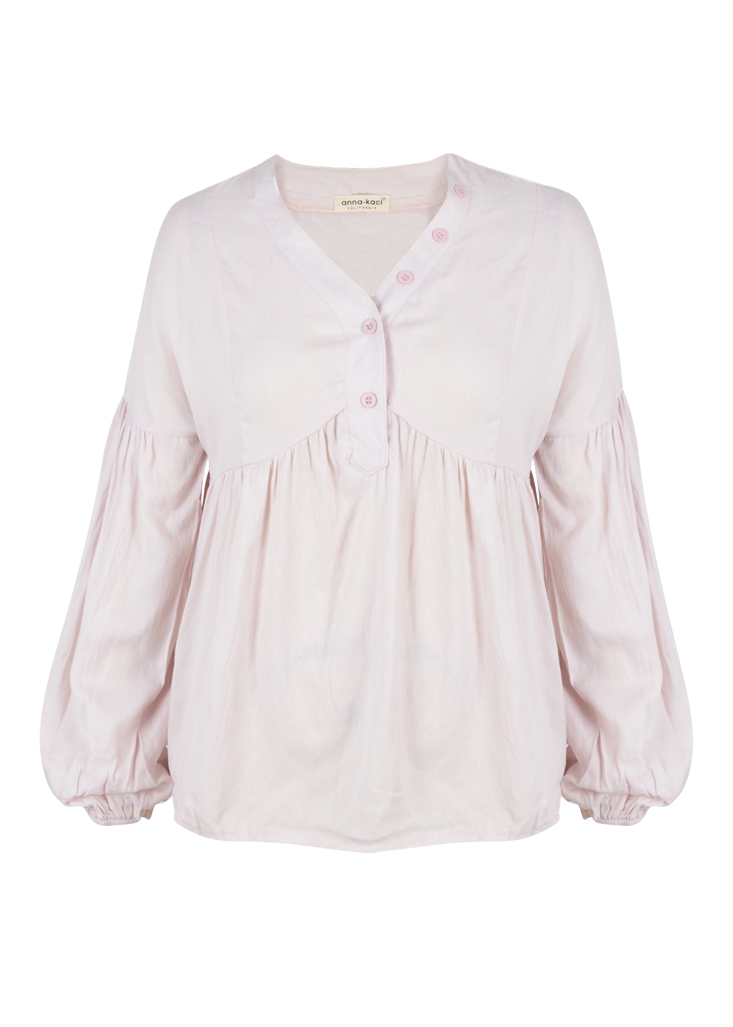 Blusa lisa con detalle de botones 