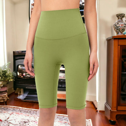 Pantalones cortos básicos de ciclista con cintura alta