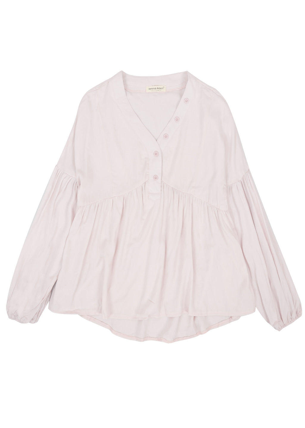 Blusa lisa con detalle de botones 