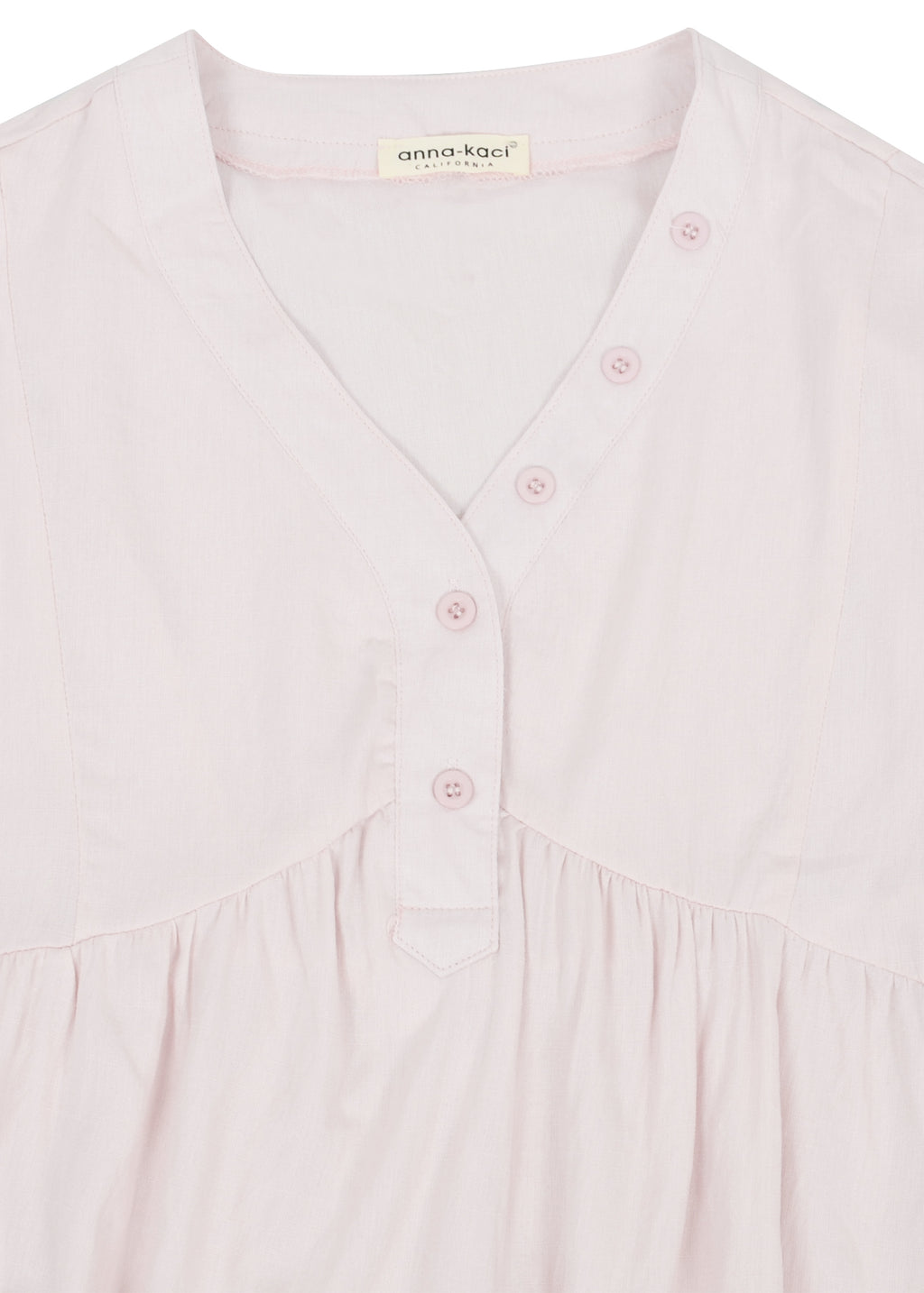 Blusa lisa con detalle de botones 