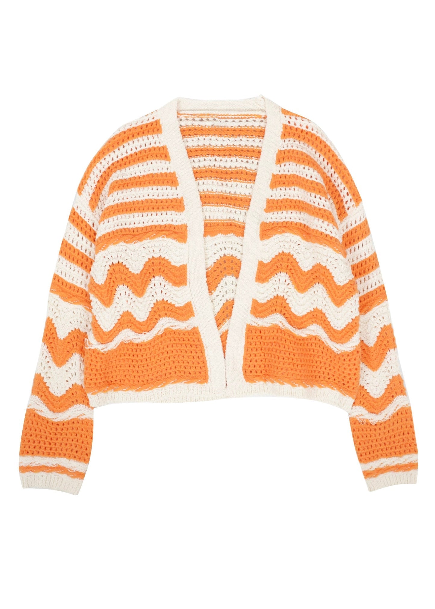 Abstract Striped Pattern Cardigan