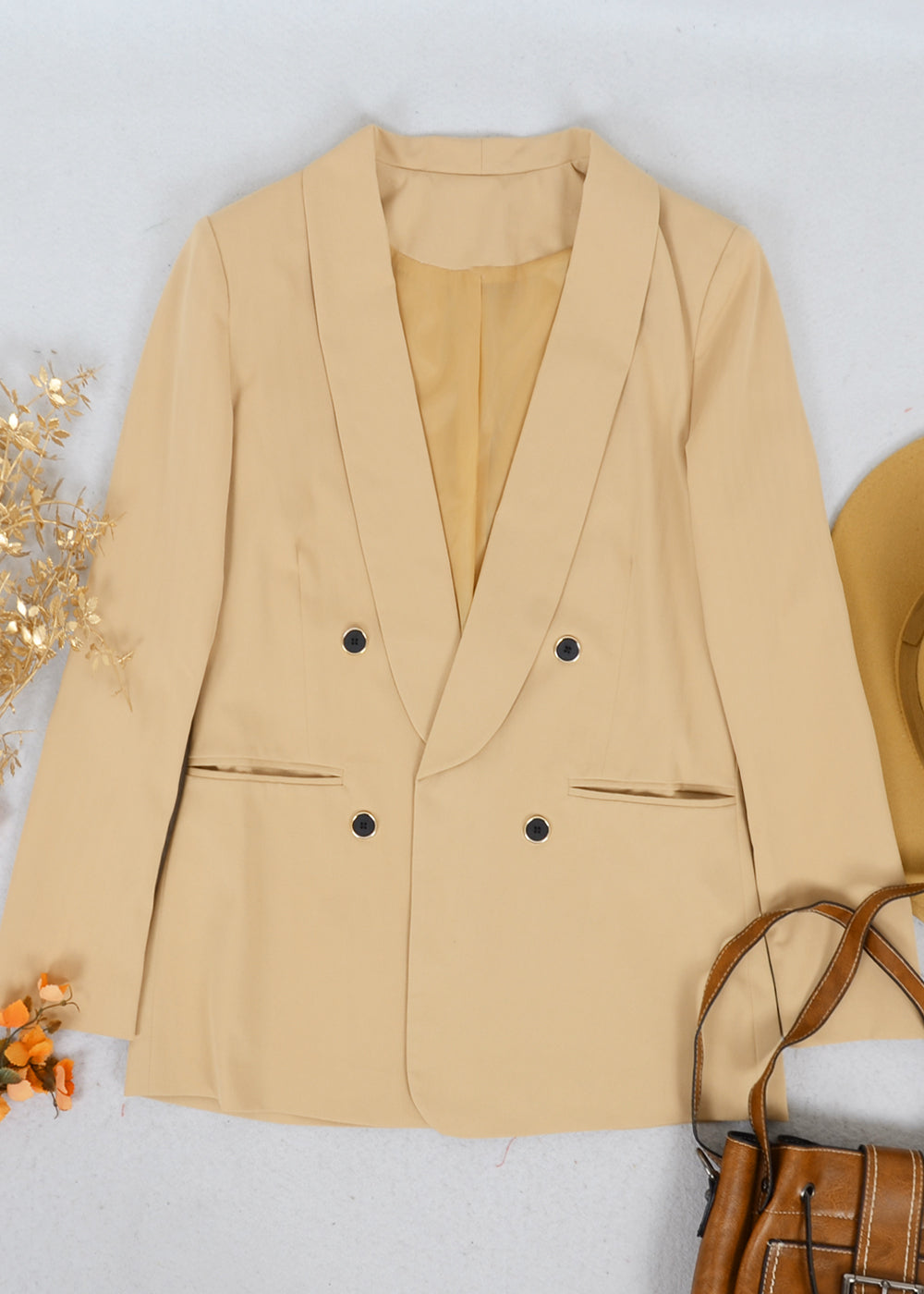 Blazer cruzado con solapa