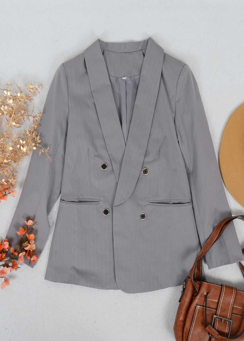 Blazer cruzado con solapa
