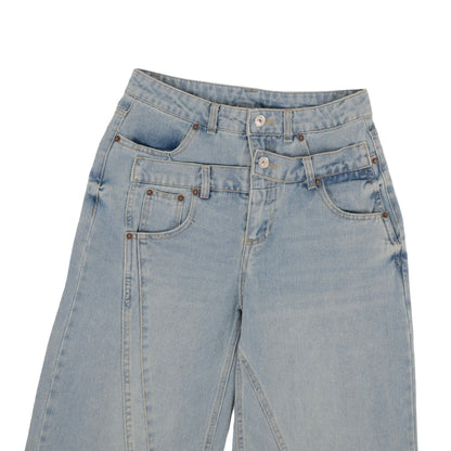 Up and Down Double Waist Jeans