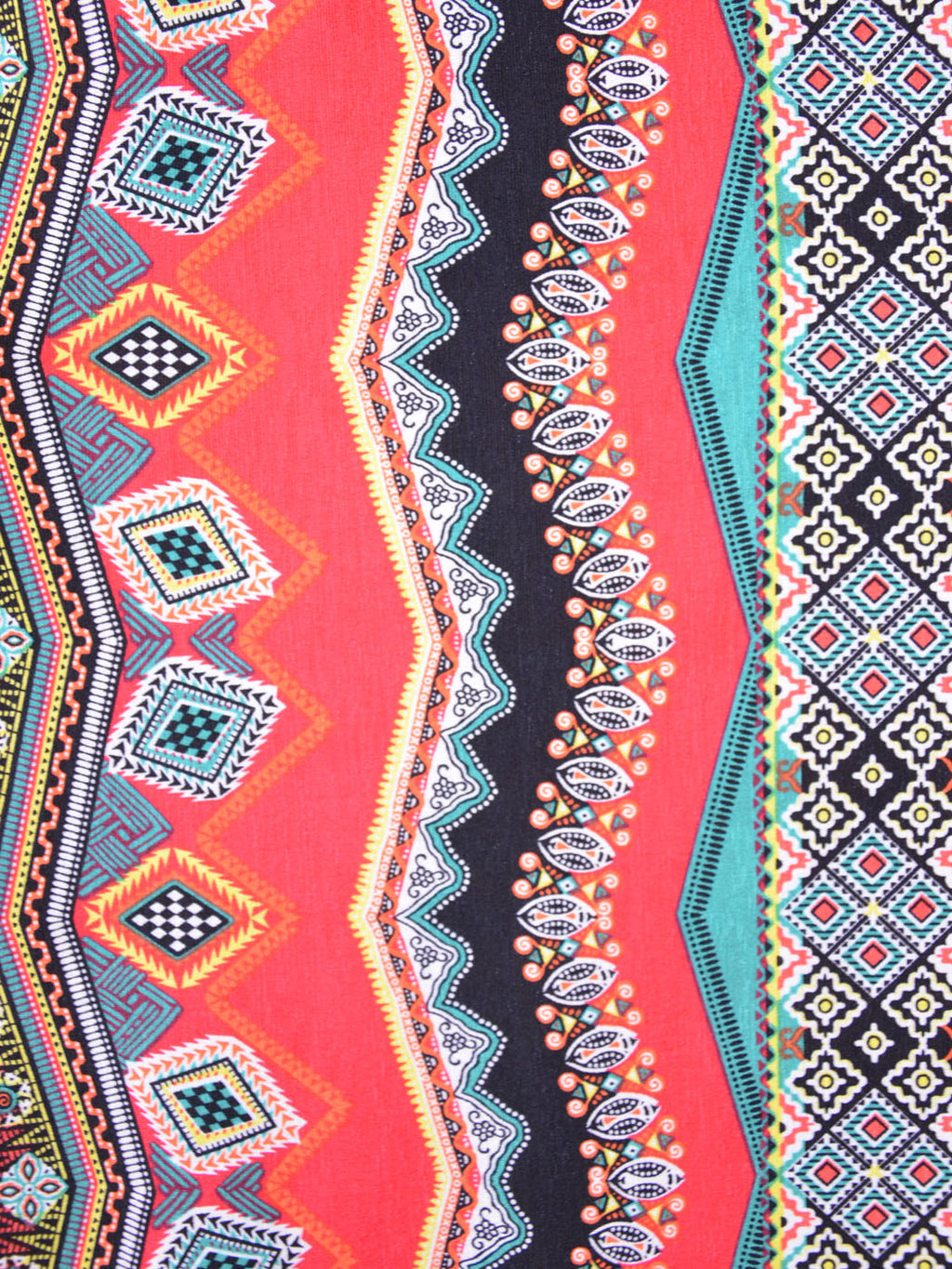 Falda larga de punto con abertura lateral alta y estampado abstracto atrevido de Anna-Kaci