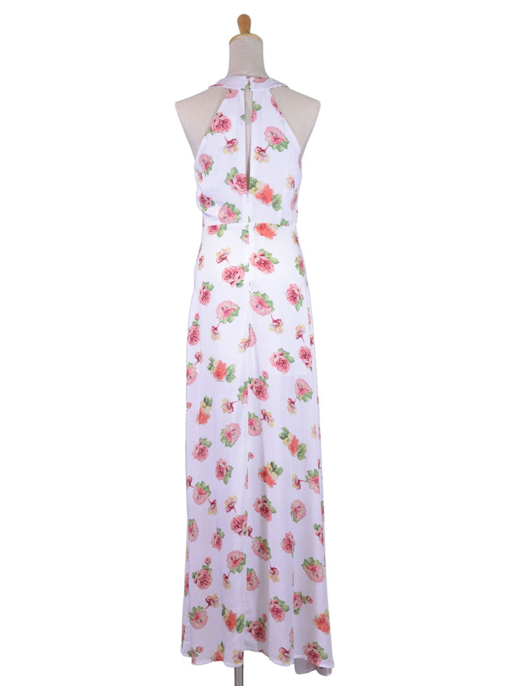 Vestido largo de gasa con escote cruzado y estampado floral de ReNamed para primavera