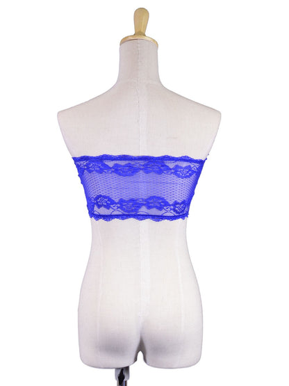 Anna-Kaci Pretty Color Floral Lace Lightly Padded Lingerie Bandeau Top