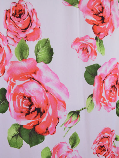 Lush Tea Party Rose Flower Print Garden Love T-Back V-Neck Maxi Spring Dress