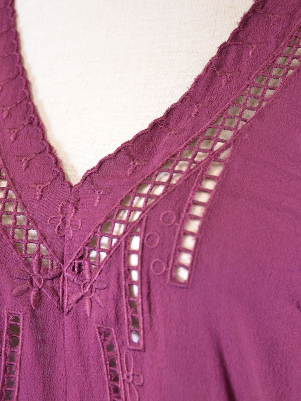 Lush Savoir Faire Embroidered Mesh Trim Tie Waist Loose Fit Woven Romper