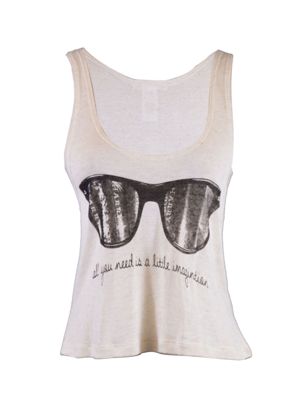 Michelle Fresh Imagination Sunglasses Tank Scoop Neck Knit Top