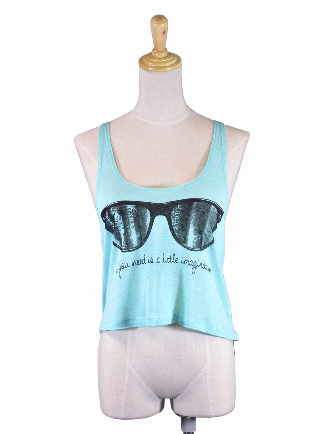 Michelle Fresh Imagination Sunglasses Tank Scoop Neck Knit Top