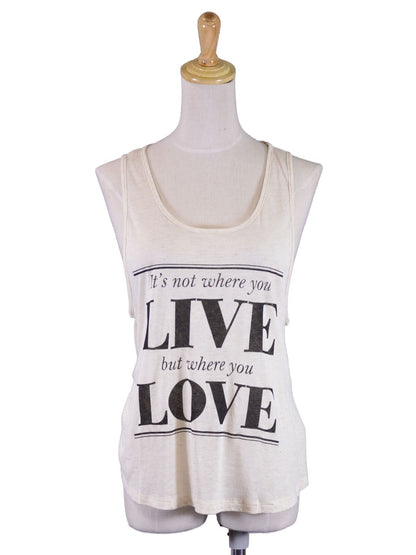 Michelle Expressive Live Love Flare Jersey Scoop Neck Knit Top