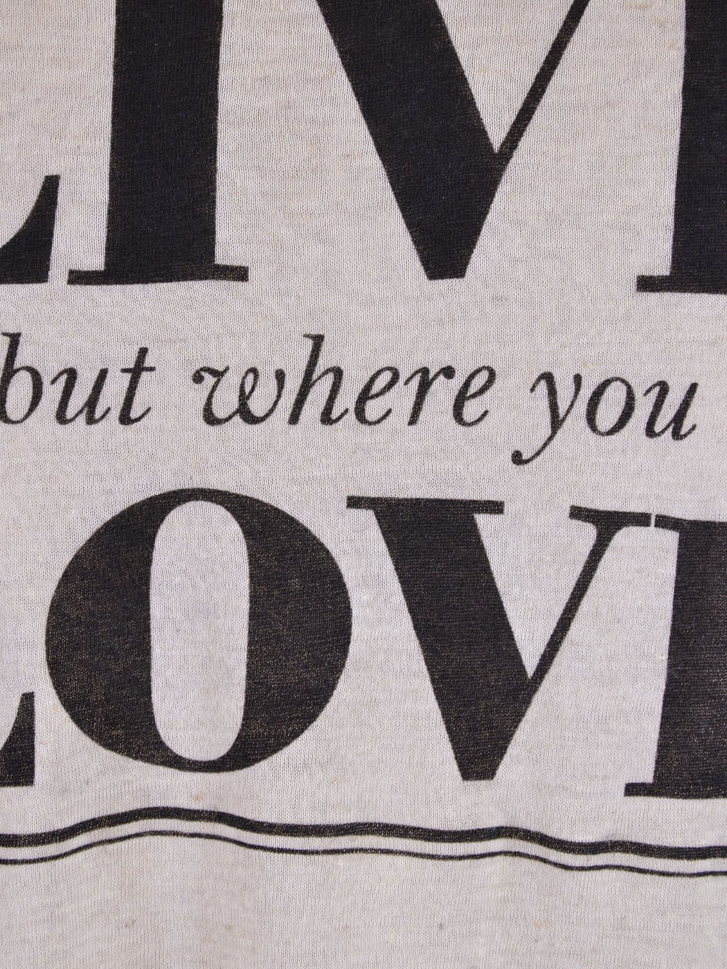 Michelle Expressive Live Love Flare Jersey Scoop Neck Knit Top