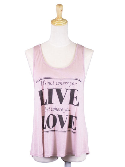 Michelle Expressive Live Love Flare Jersey Scoop Neck Knit Top