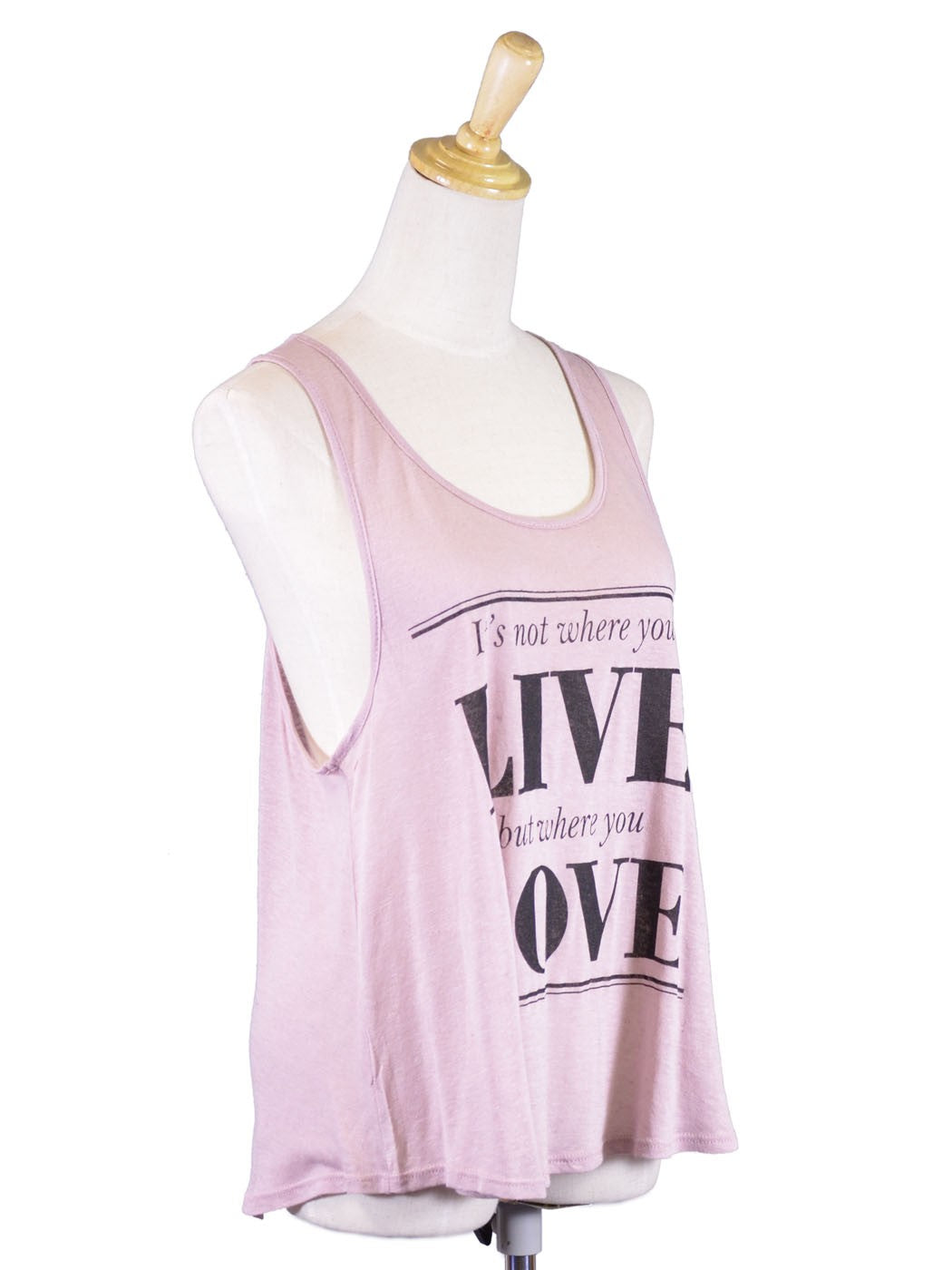 Michelle Expressive Live Love Flare Jersey Scoop Neck Knit Top