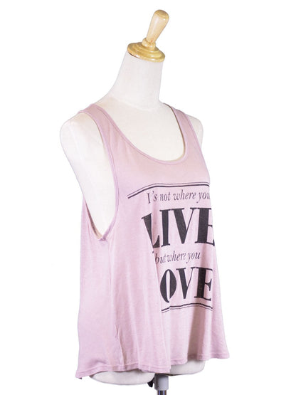 Michelle Expressive Live Love Flare Jersey Scoop Neck Knit Top