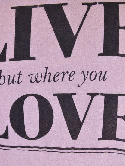 Michelle Expressive Live Love Flare Jersey Scoop Neck Knit Top