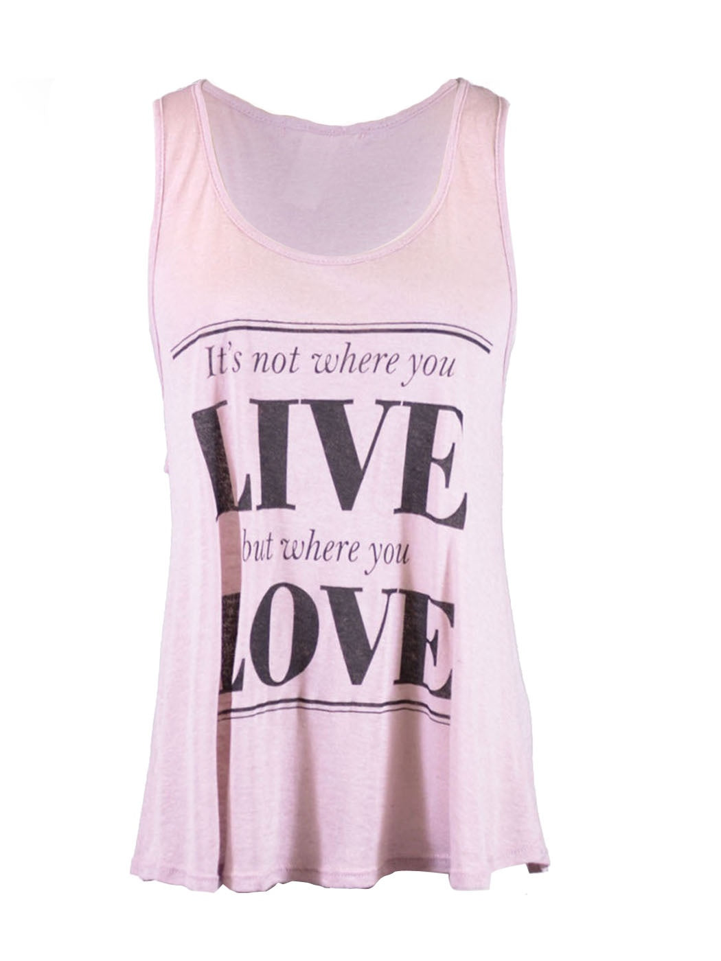 Michelle Expressive Live Love Flare Jersey Scoop Neck Knit Top