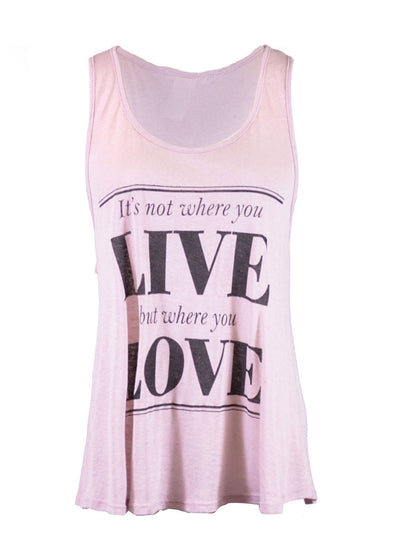 Michelle Expressive Live Love Flare Jersey Scoop Neck Knit Top