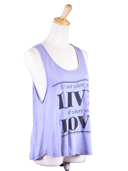 Michelle Expressive Live Love Flare Jersey Scoop Neck Knit Top