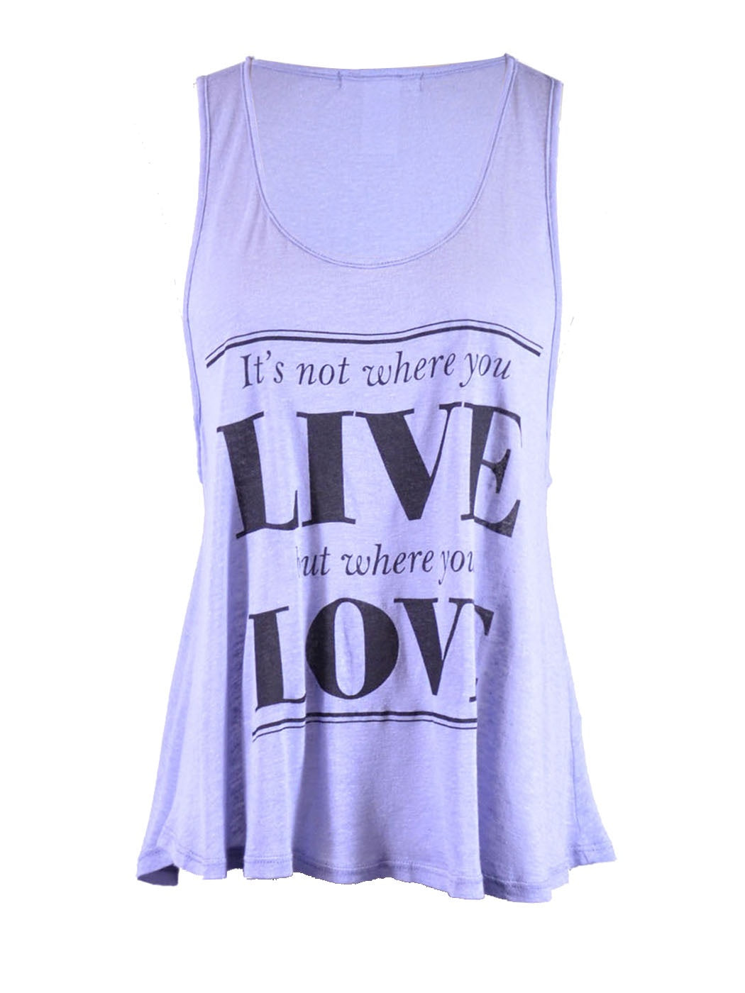Michelle Expressive Live Love Flare Jersey Scoop Neck Knit Top