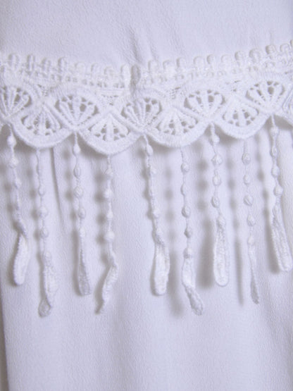Lush Modern Flapper Inspired Cluny Fringe Trimmed Woven Bridal Party Dress