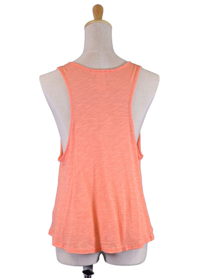 Michelle Fun Expressive Give Me Love Cali Racerback Knit Loose Fit Tank Top