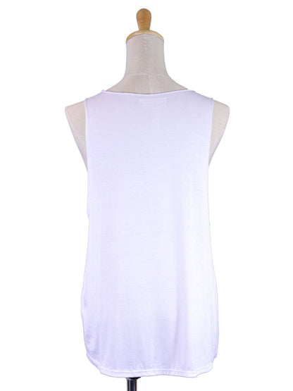 Michelle The Player Hearts of LA Scoop Neckline Jersey Knit Loose Tank Top