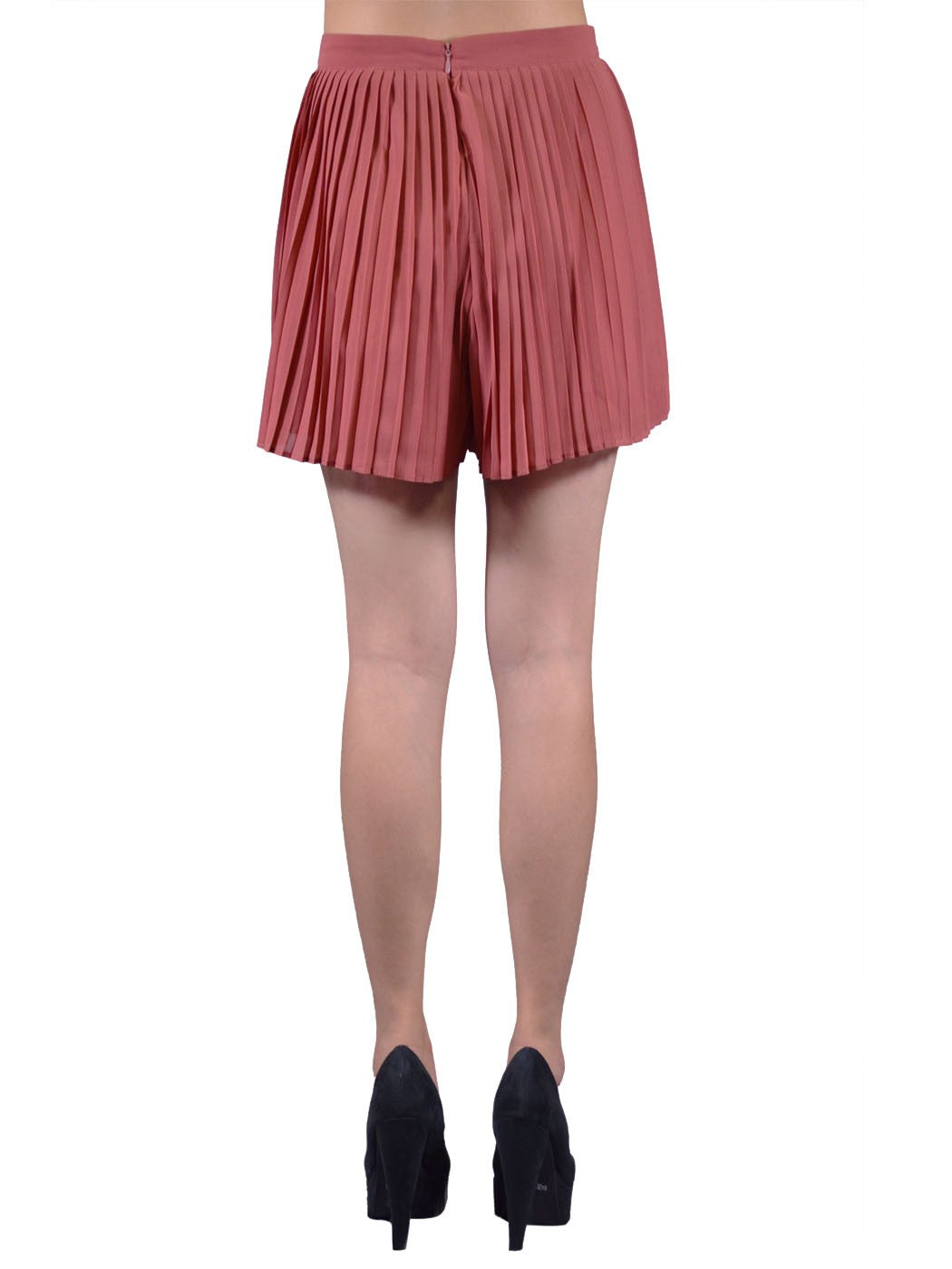 Pantalones cortos de gasa coquetos y plisados ​​Janice Brick de Lush Sophisticated Pursuit