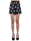 Mini shorts de cintura alta con estampado floral oriental, lindos y exuberantes