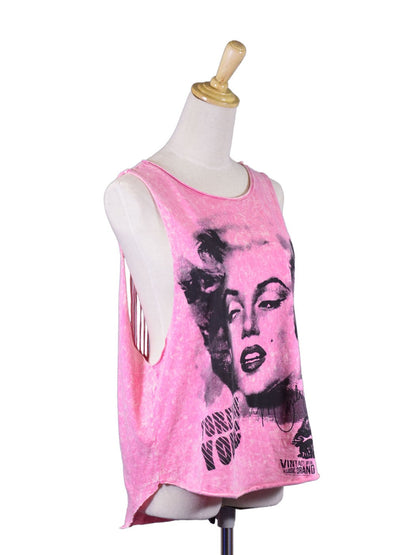 The Classic Vintage Inspired Forever Young Marilyn Monroe Icon Stone Wash Tank