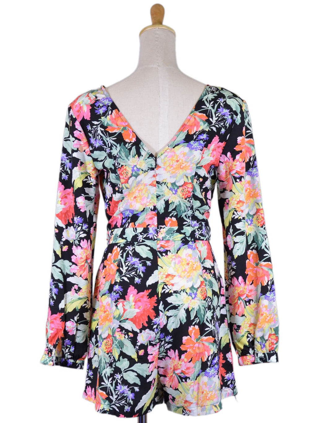 Mono tejido de manga larga con hombros acolchados y estampado floral impresionante de Uniq Beauteous