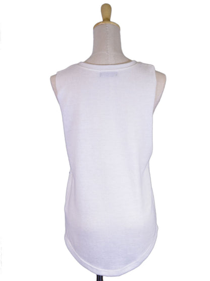 Top de punto sin mangas con cuello redondo y logo de Coca-Cola con estampado floral clásico e informal Sunset