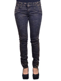 Pantalones tipo jegging ajustados con cremallera y tobillos en color chocolate lavado a la piedra de Uniq Earthy Funky Urban