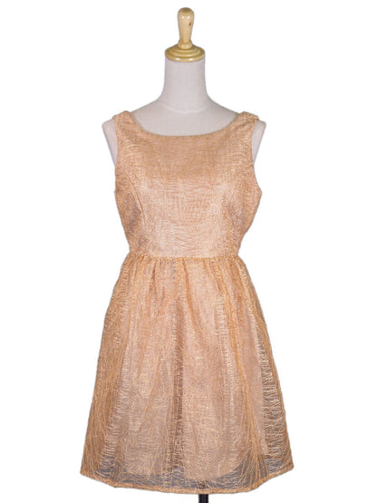 Ark & Co Elegant Holiday Delicate Birdcage Details Babydoll Tank Cocktail Dress