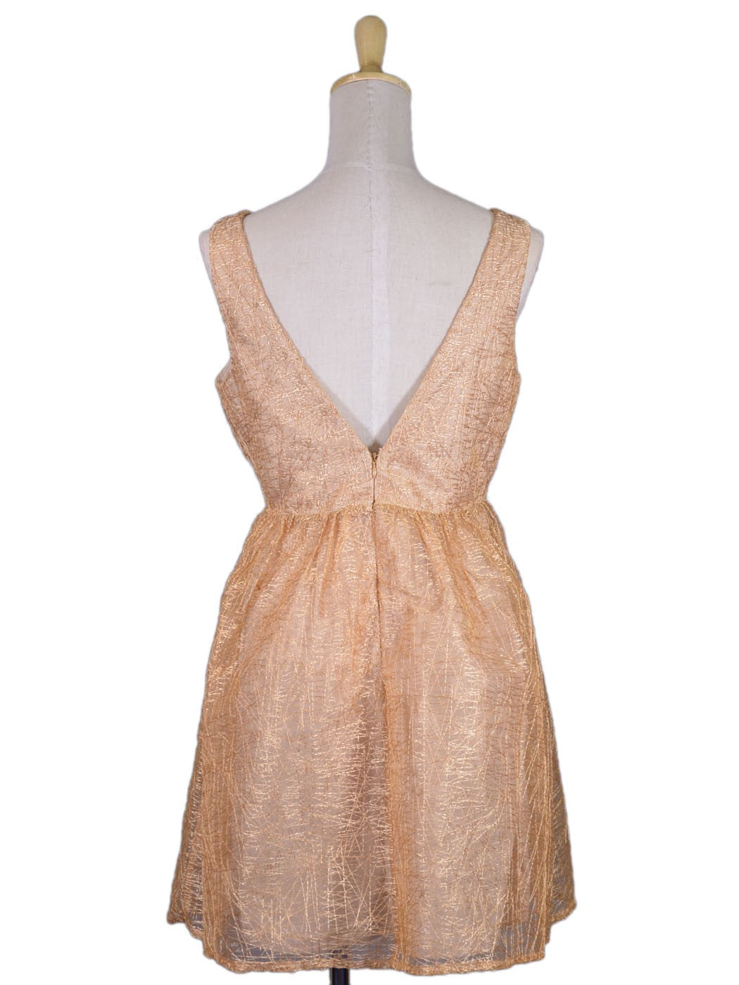 Ark & Co Elegant Holiday Delicate Birdcage Details Babydoll Tank Cocktail Dress