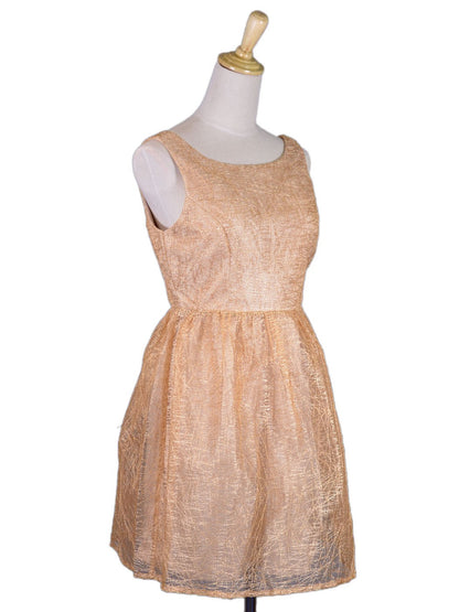 Ark & Co Elegant Holiday Delicate Birdcage Details Babydoll Tank Cocktail Dress