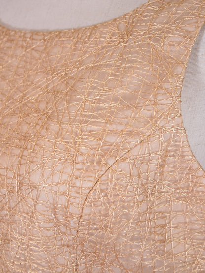 Ark & Co Elegant Holiday Delicate Birdcage Details Babydoll Tank Cocktail Dress